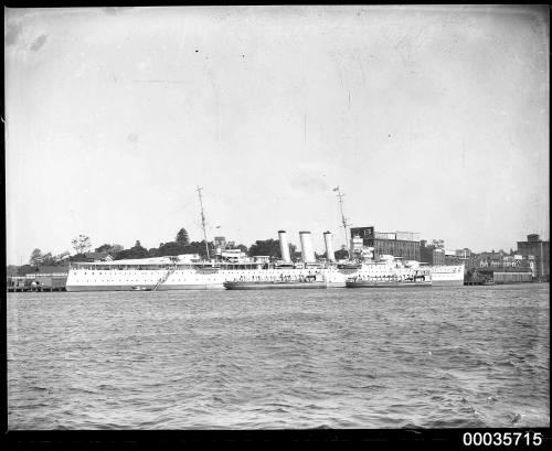 HMAS AUSTRALIA (II) at Circular Quay, Sydney