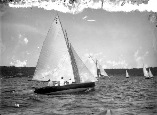 21-ft Restricted class Yacht with "C 6" on sail