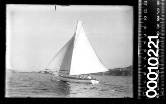 Half-decker with the number '7' displayed on the mainsail, Sydney Harbour