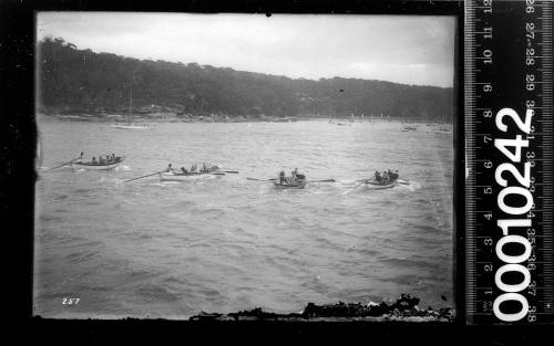 Lifeboat rowing race at Clifton Gardens, Sydney Harbour