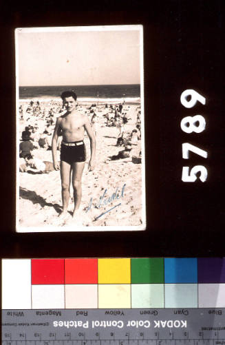 S. Naidel, aged 16, at Bondi Beach on Sunday 25 September 1938 at the start of surf season