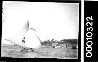 18-footer HC PRESS sailing on Sydney Harbour
