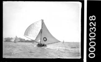 18-footers LIFESAVER and KERIKI under sail on Sydney Harbour