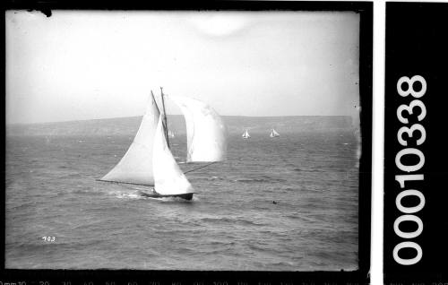 21-foot restricted class yacht sailing on Sydney Harbour