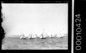 16-foot skiffs on the Harbour, inscribed 571