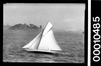 Yacht off Shark Island, Sydney Harbour