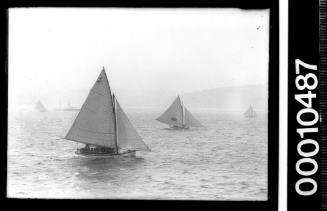 18-footer AUSTRALIA  racing on Sydney Harbour