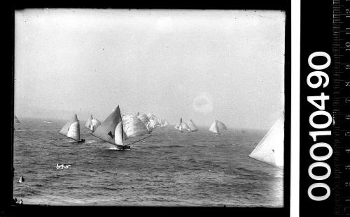 18-footers racing near Sydney Heads, Sydney Harbour