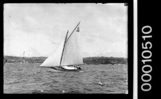 Sailing vessel with sail number A46 on Sydney Harbour