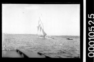 Yacht under sail on Sydney Harbour