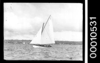 Sailing vessel with the text 'A 3' displayed on the mainsail, Sydney Harbour