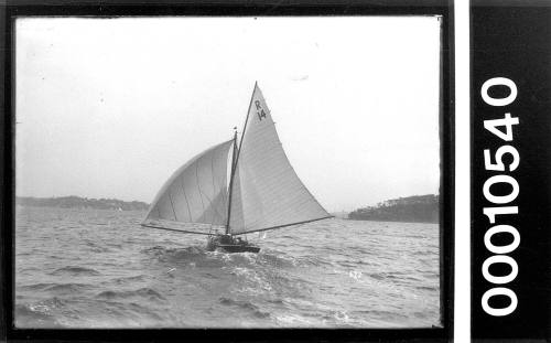 Half-decker with 'R 14' on the mainsail, Sydney Harbour