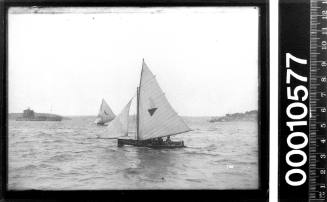 16-foot skiffs sailing near Fort Denison, Sydney Harbour