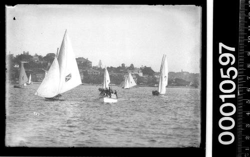Before the start of an 18-footer race on Sydney Harbour