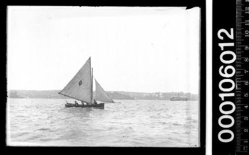 Lone skiff on Sydney Harbour