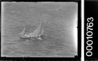 Unfocused image of a naval whaler
