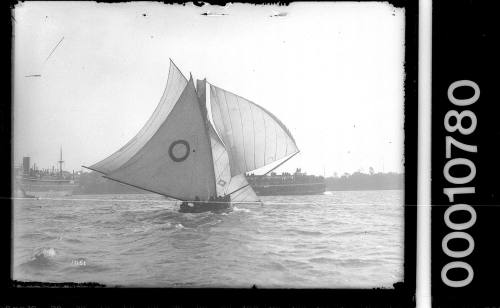 18-footer LIFESAVER sailing on Sydney Harbour