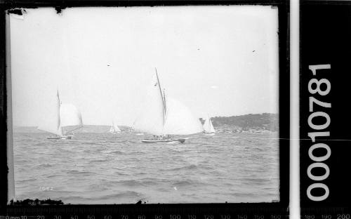 21-foot restricted class yachts EOJ and NETTLE racing on Sydney Harbour