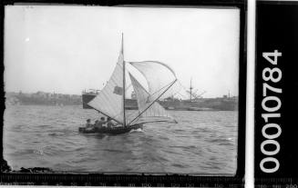 12-foot skiff sailing on Sydney Harbour