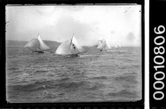 18-footers racing in heavy weather