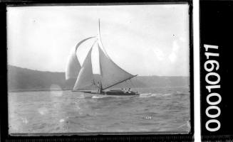 Yacht under sail on Sydney Harbour