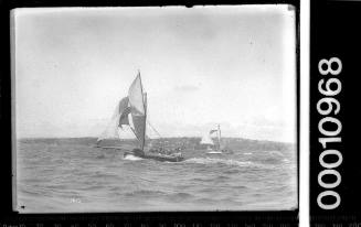 18-footers racing on Sydney Harbour