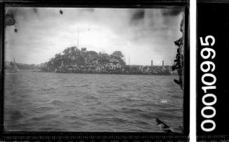 Sailing spectators on Clark Island, Sydney Harbour