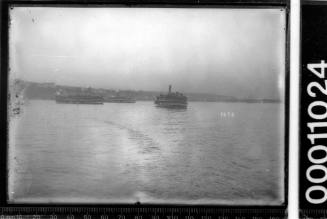 Crowded spectator ferries on Sydney Harbour