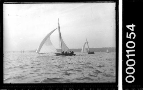 Two 18-footers racing on Sydney Harbour