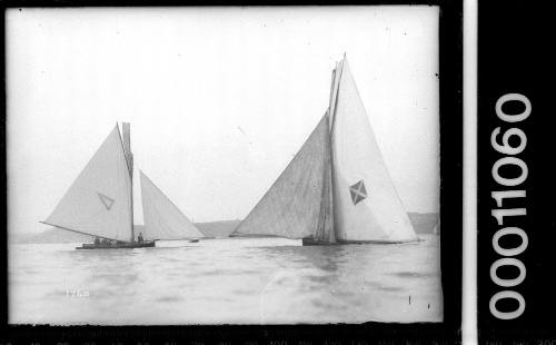 18-footers GLORIA and MASCOTTE  sailing on Sydney Harbour