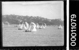 18-footer race off Vaucluse, Sydney Harbour