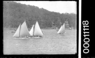 Prince Class yachts P1, P2 and P4 on Pittwater