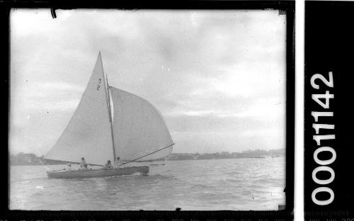 21-foot Restricted Class yacht TASSIE TOO sailing on Sydney Harbour