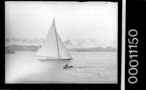 8-metre class yacht with sail number 1, Sydney Harbour