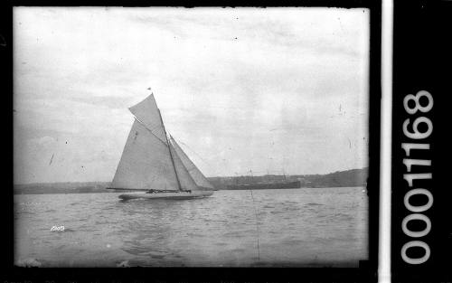 Gaff rigged tops'l cutter R1 on Sydney Harbour