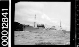 Portside view of steamer BULLAREN sailing in Sydney Harbour