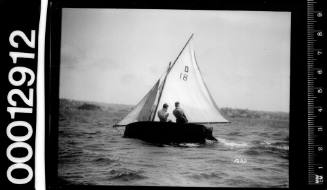 Cadet dinghy, D18, sailing on Sydney Harbour