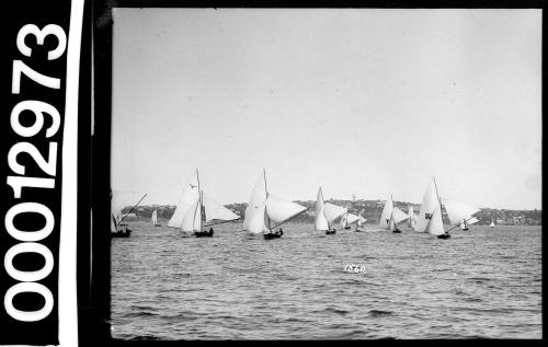 6-foot skiffs racing on Sydney Harbour