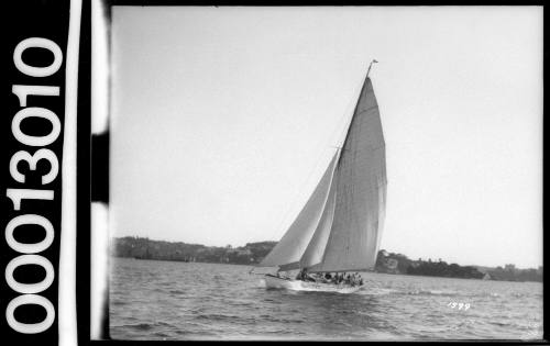 Yacht under sail on Sydney Harbour