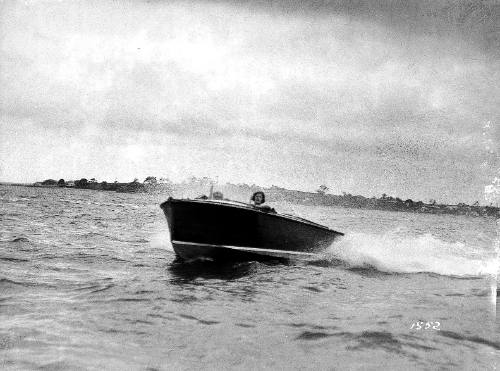 Speedboat underway