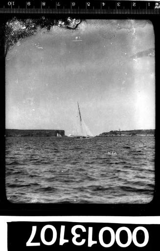 Sloop sailing near Sydney Heads, Sydney Harbour