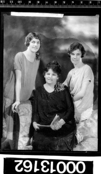 Portrait of three unidentified women