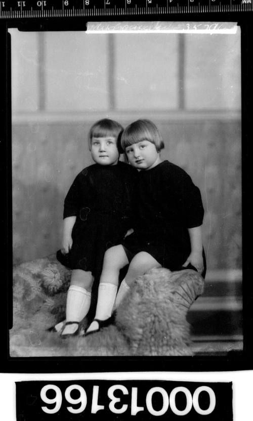 Portrait of two young girls