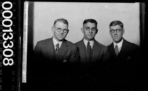 Group portrait of three men, possibly of the surname Buttenshaw