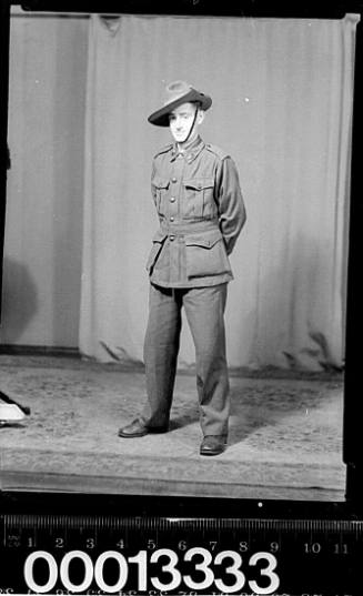 Portrait of an Australian soldier in uniform
