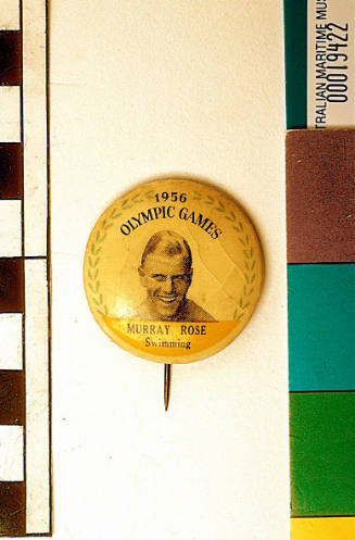 Murray Rose badge to commemorate the 1956 Melbourne Olympic Games