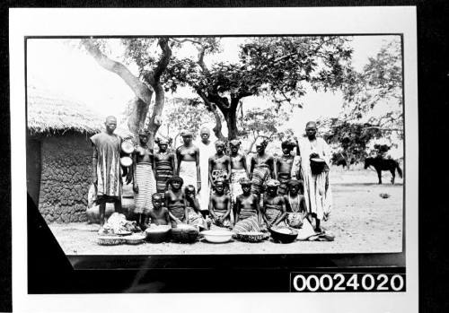 African villagers in a group portrait