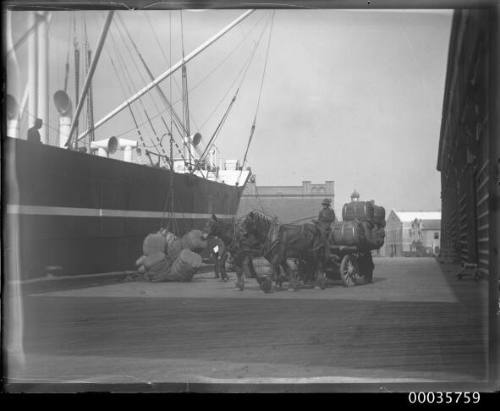 SS ALLER alongside a wharf