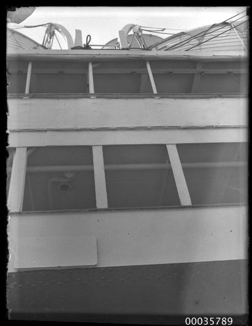 View of WESTRALIA looking upwards from wharf