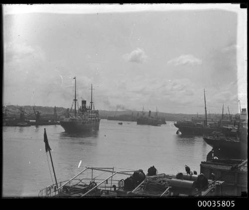 Steamships and wharves in Darling Harbour, Sydney